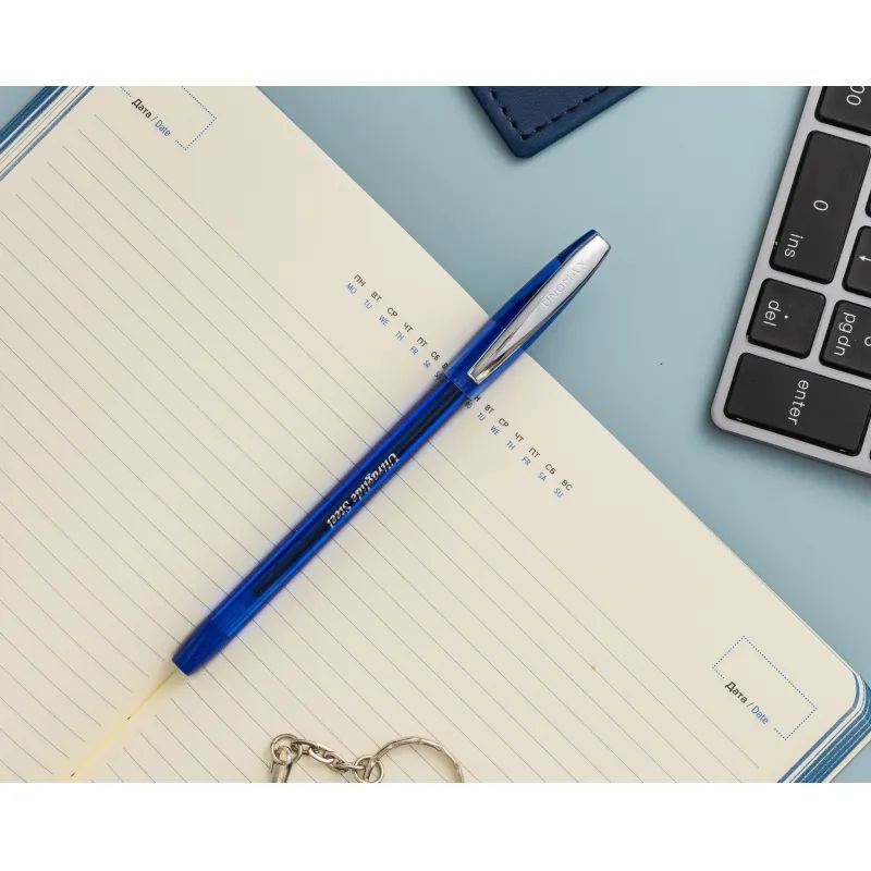 Ручка шариковая неавтомат. Unomax/Unimax UltraGlideSteelсин,масл,манж