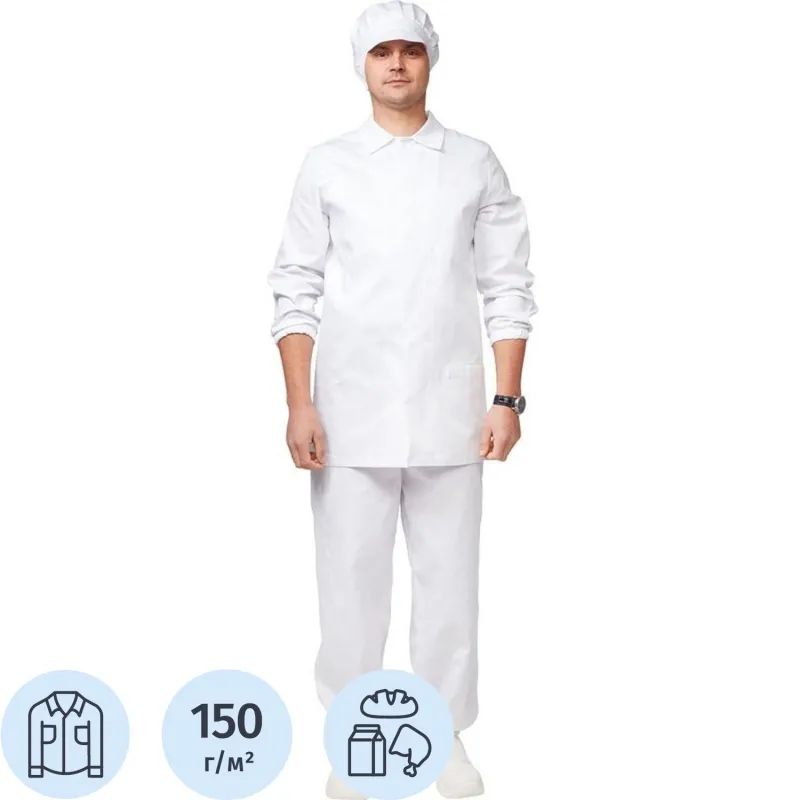 Куртка для пищевого производства муж. у17-КУ (р.60-62) р.182-188