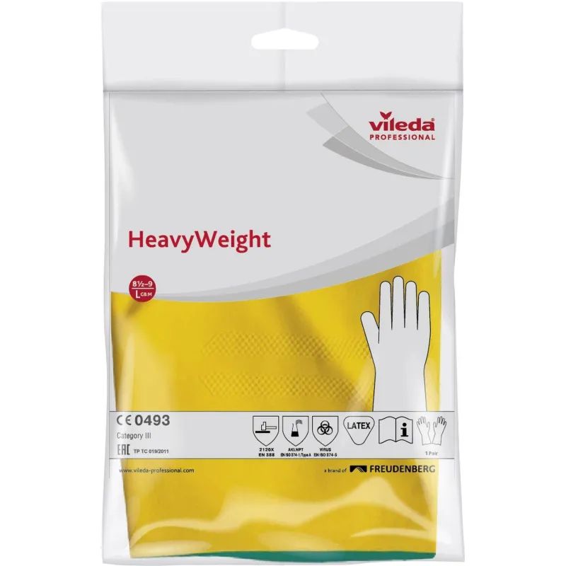 Перчатки резиновые Vileda Profes латекс/неопр зел/жел рL 120269/174307