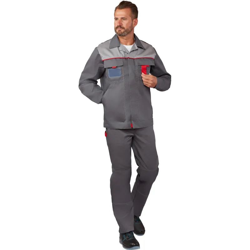 Костюм рабочий летний муж л10-КПК т-сер/св-сер(р.52-54)170-176 (серия Л)