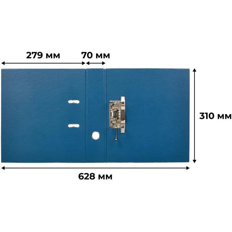 Папка-регистратор Strong Line 70мм т.-синий,ПБП2, карм.кор