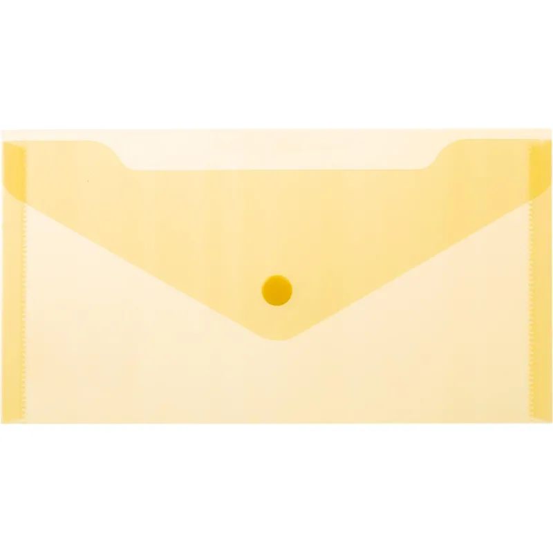 Папка-конверт на кнопке С6 224x119мм, 180мкм, Attache ассорти, 10шт.уп