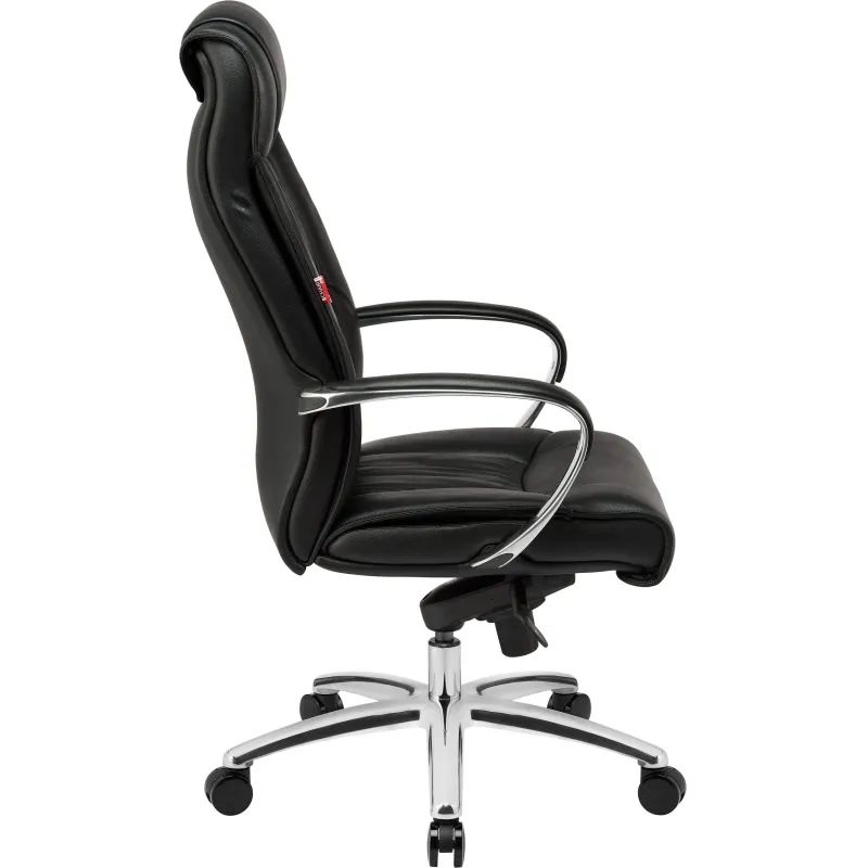 Кресло BN_Fc_Руководителя Echair-534 TL кожа черная, хром