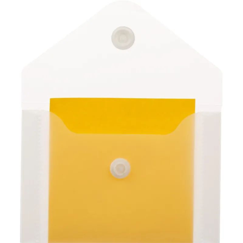 Папка-конверт на кнопке А7 105x74мм 180 мкм  ассорти,Attache  20шт.уп