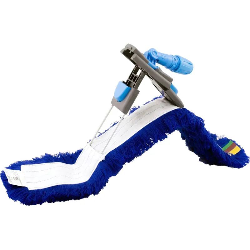 Держатель МОПа рамочный 80х10см 2 педали т.серый/синий CD188