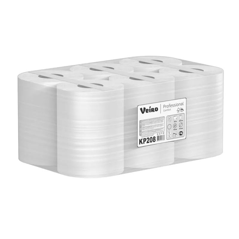 Полотенца бумажные д/держ.Veiro C1/C2 Comfort с ЦВ 2сл.100м 6рул/уп. KP208