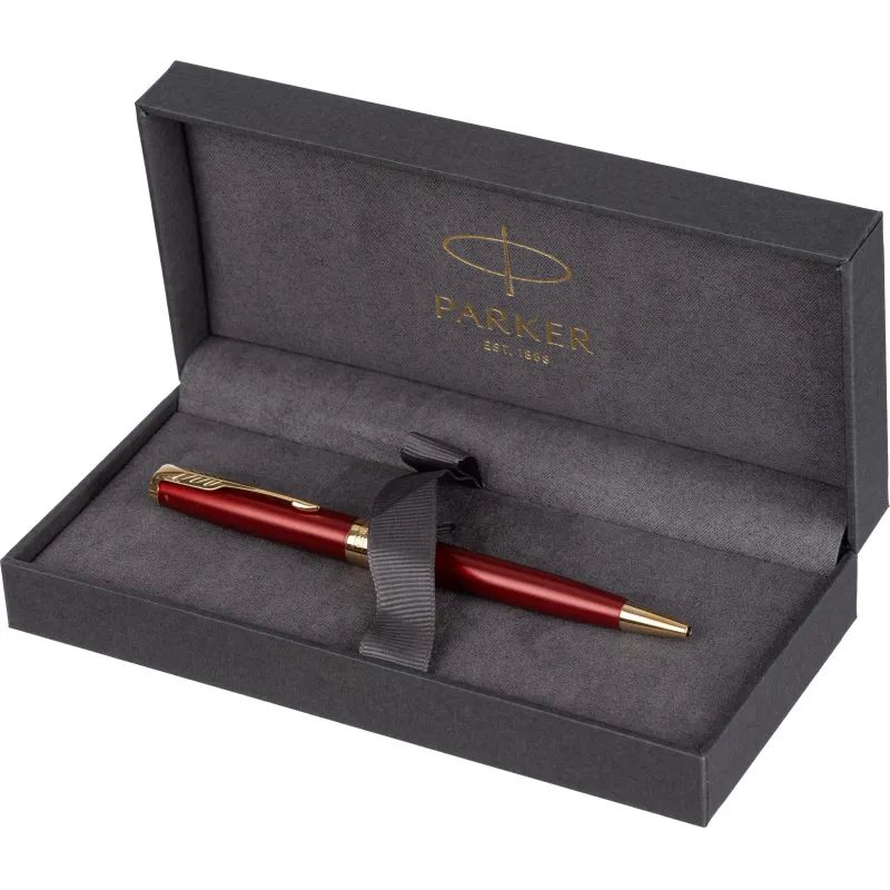 Ручка шариковая PARKER Sonnet Lacquer Intense Red GT черный 1931476 Франция