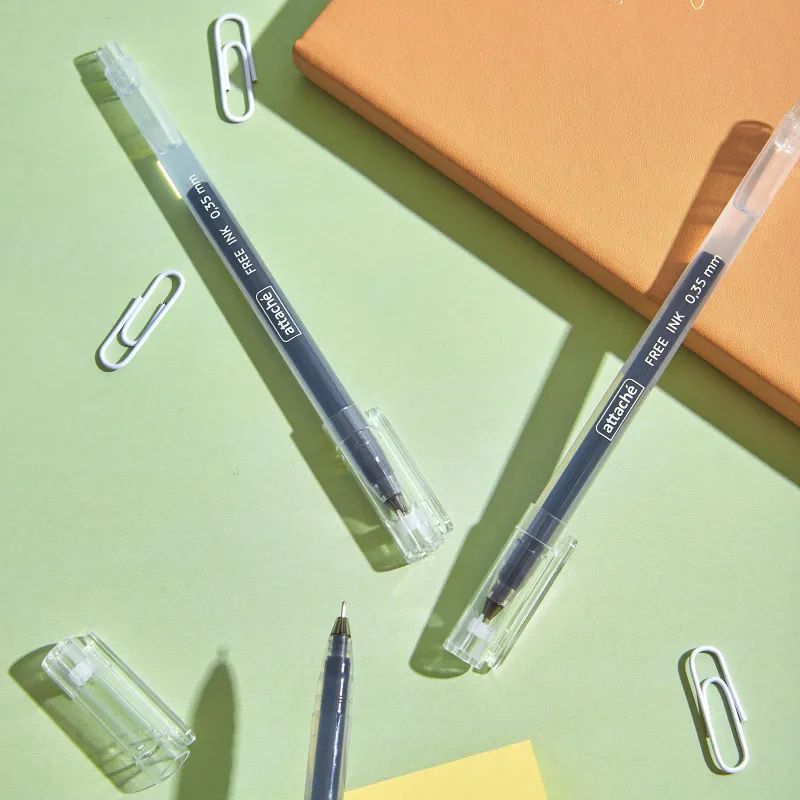 Ручка гелевая неавтомат. Attache Free ink 0,35мм,черный неавт