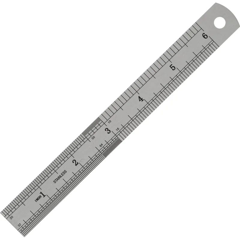 Линейка металлическая 15 см Attache