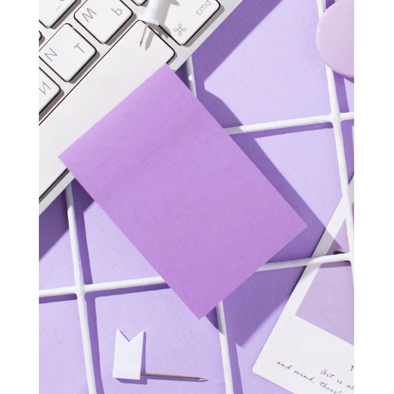 Стикеры Attache Selection с клеев. краем 76х51, неон, фиолет. 100л