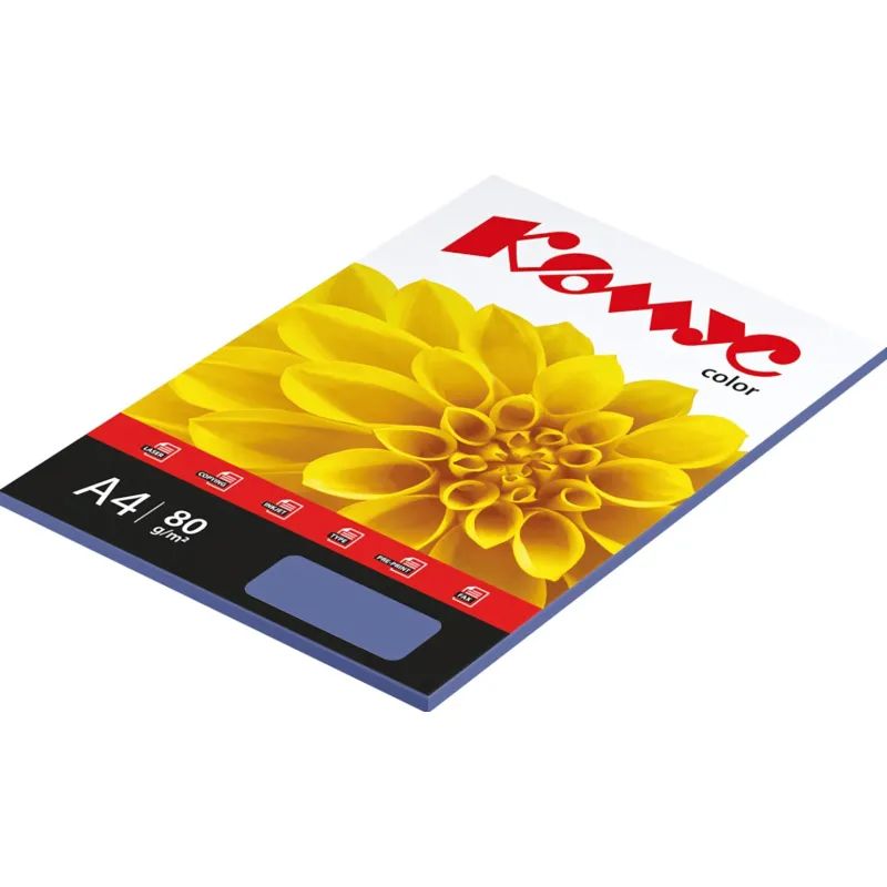 Бумага цветная Комус Color (кобальт интенсив), 80г, А4, 50 л.