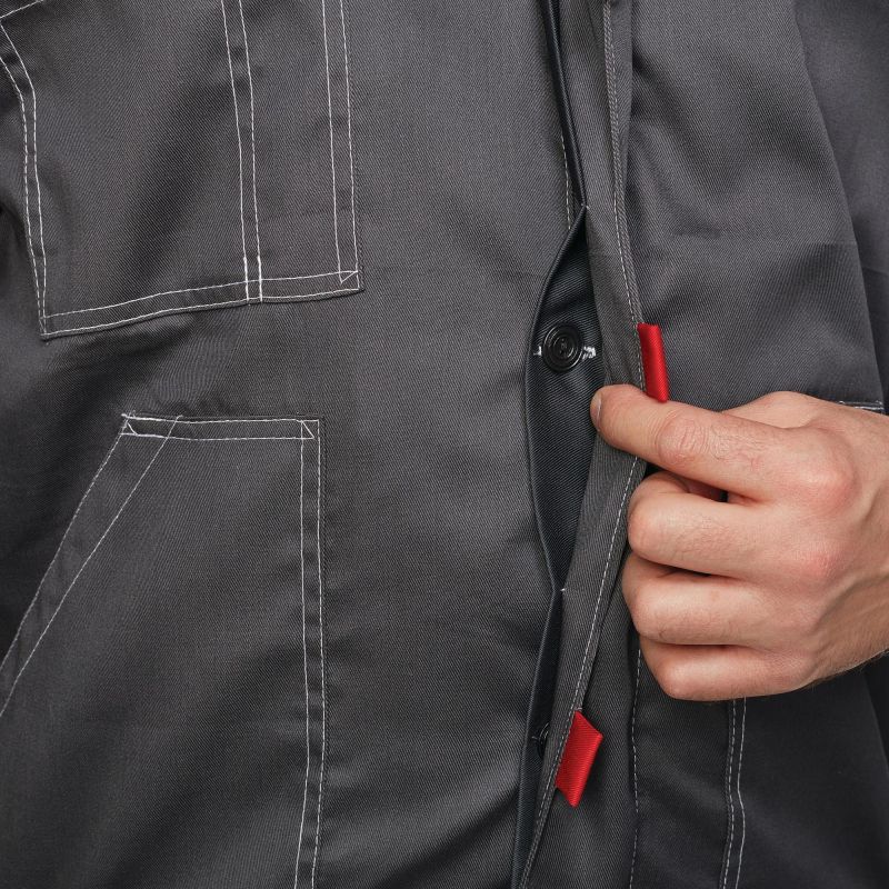 Костюм рабочий летний муж. л20-КПК сер/красн (р.48-50) 170-176 (Арсенал-СП)