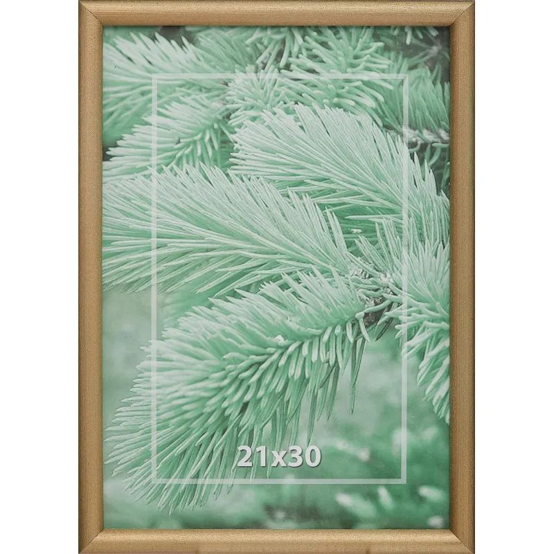 Рамка 21х30см деревянная, профиль №4, цвет &#039;золото