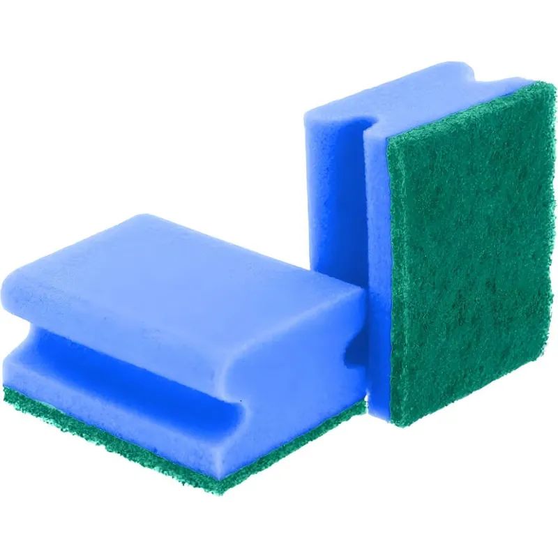 Губки для мытья посуды профильные с выемкой  85х64х42, 5шт/уп