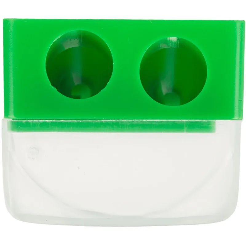 Точилка Attache на 2 отв. с контейнером, цв.зеленый, (138709) 2 шт.