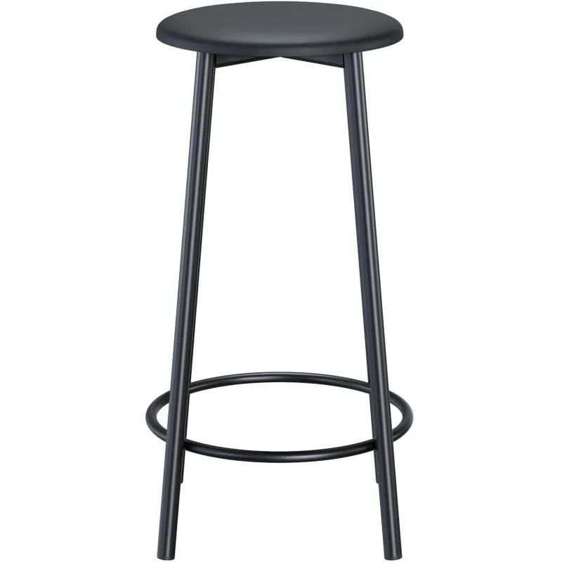 Стул барный AM_Конус ТБ2 каркас черн 9005 глянец,к/з черный Dollaro Black