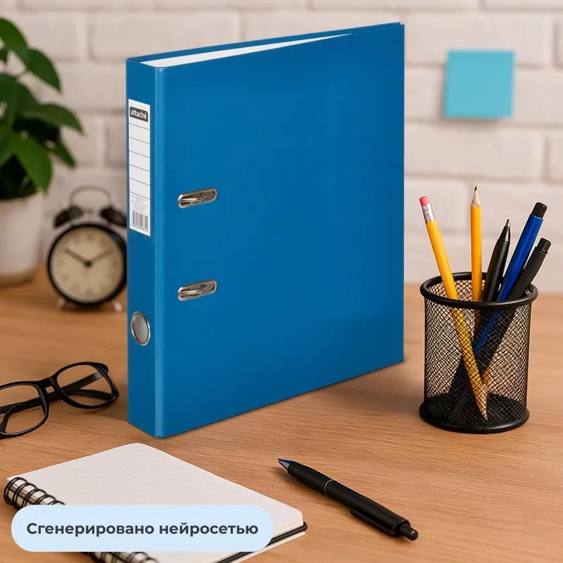 Папка-регистратор Attache Economy, 50мм, cиний, ПБП1,карм.кор