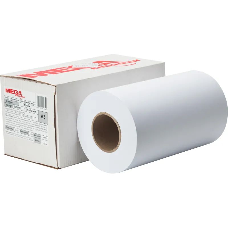 Бумага широкоформатная 80г 297ммх175м 76мм