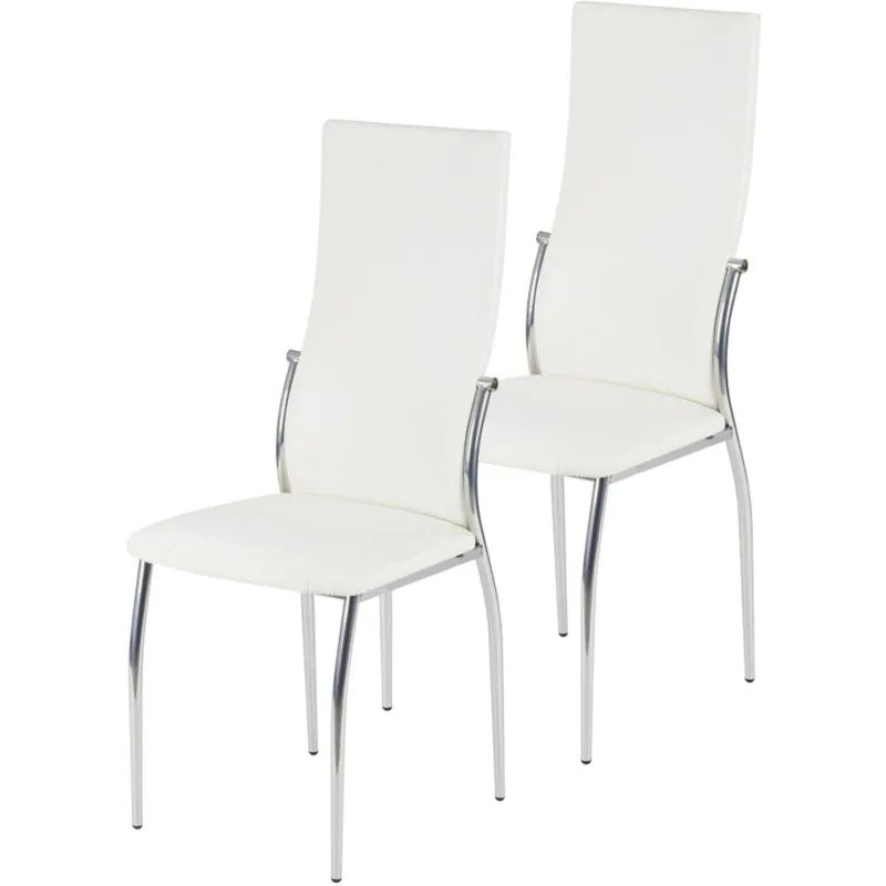 Стул для столовых Ct_Пекин С2.00.45 хром зеркало, к/з 20544 св-сер (2 шт/уп