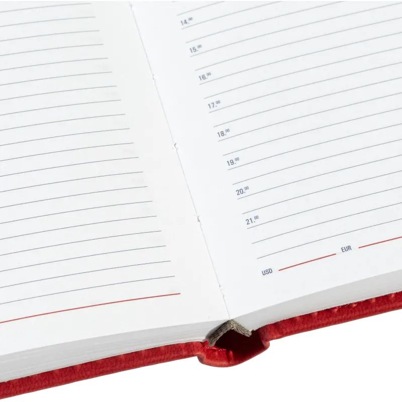 Ежедневник недатированный красный,А6,110х155мм,176л,ATTACHE Сиам