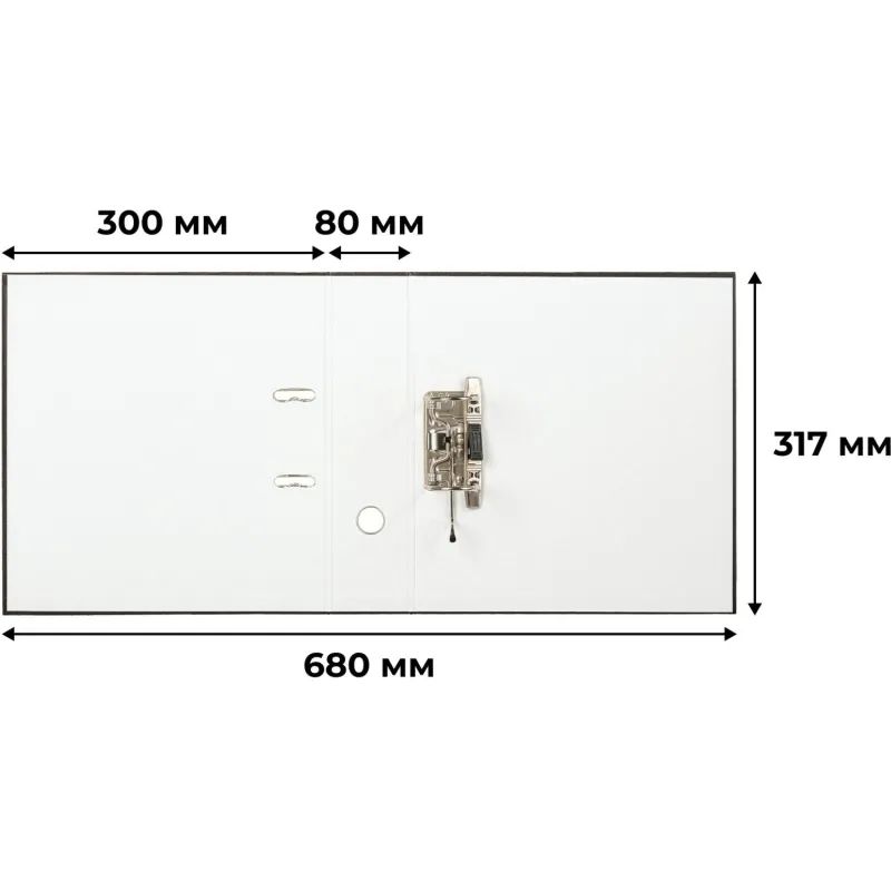 Папка-регистратор 80 мм Attache , черный Экономи,ПБП1,карм.кор