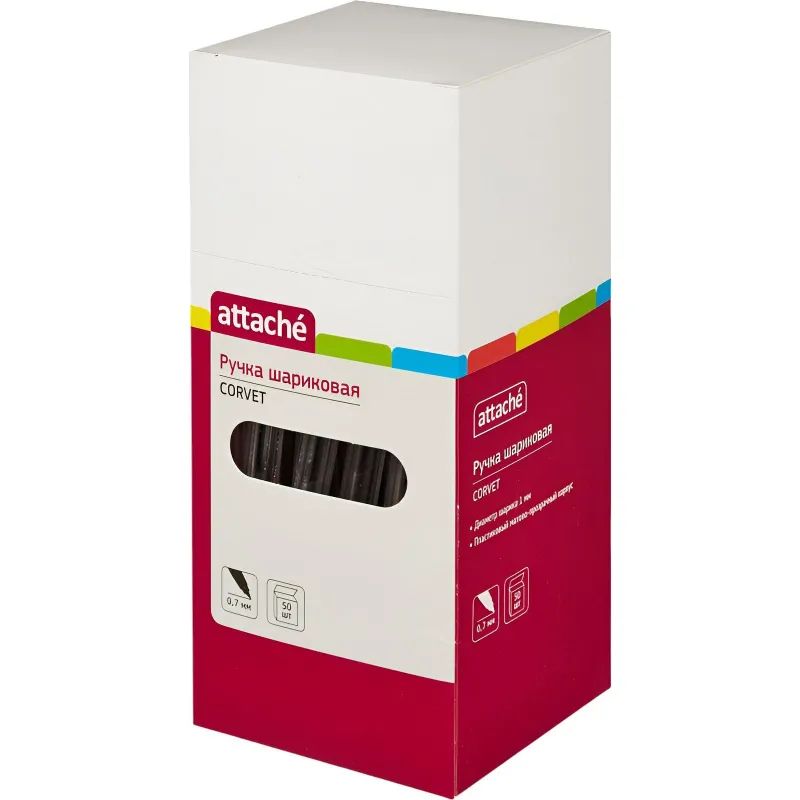 Ручка шариковая неавтомат. Attache Corvet синяя, 0,7мм