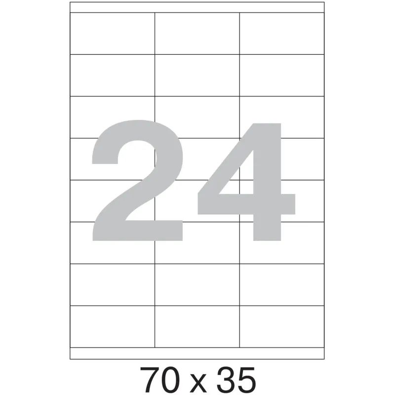 Этикетки самоклеящиеся 70х35 мм / 24 шт. на листе А4 (100 л