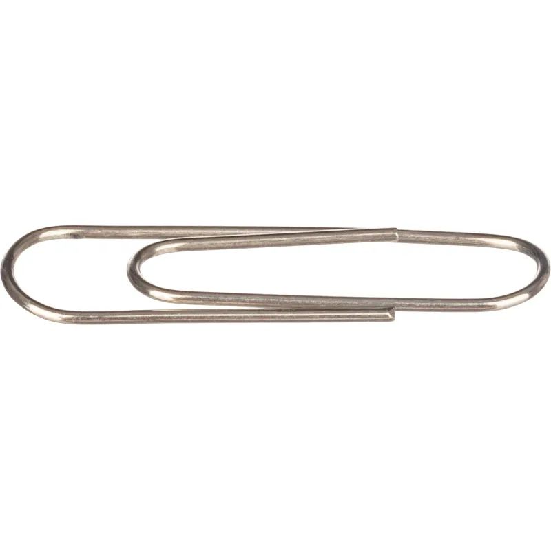 Скрепки Attache никелированные, 28 мм, негофрированные, 100 шт/уп