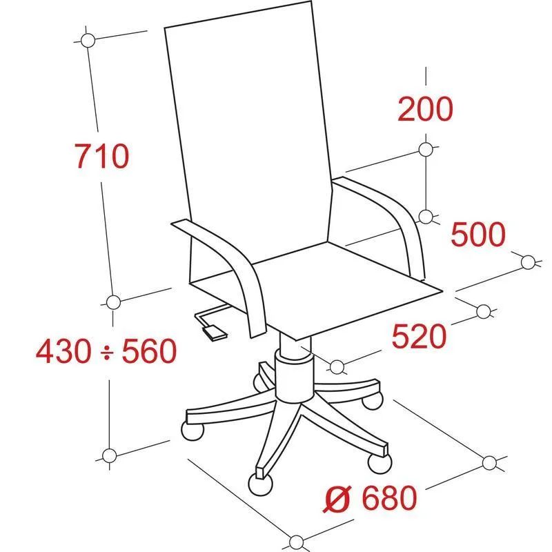 Кресло VT_CH279 ткань черно-серая