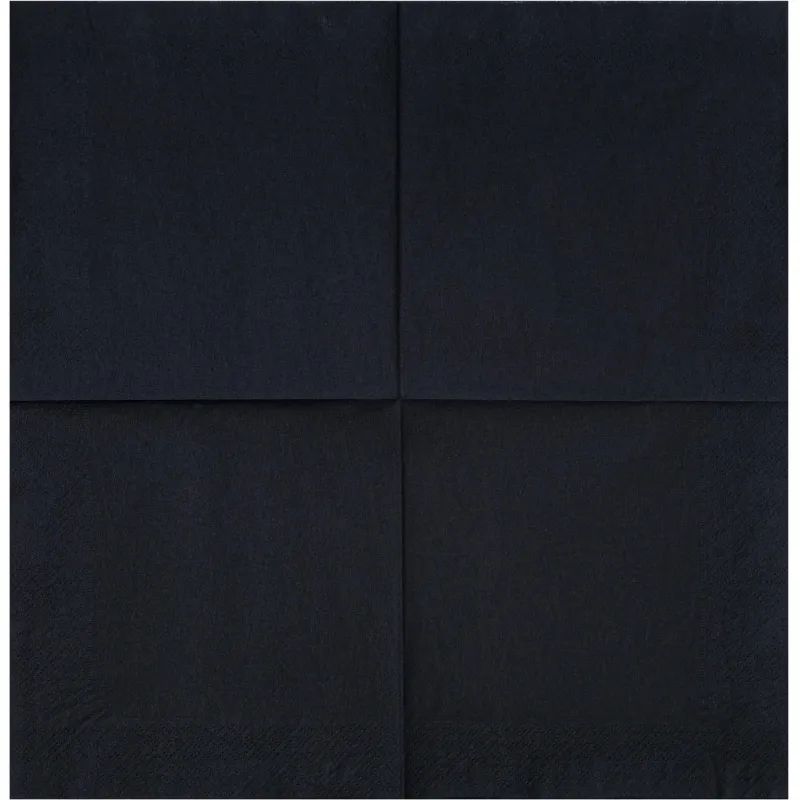 Салфетки бумажные 2-сл. 33х33 черные 200 шт./уп