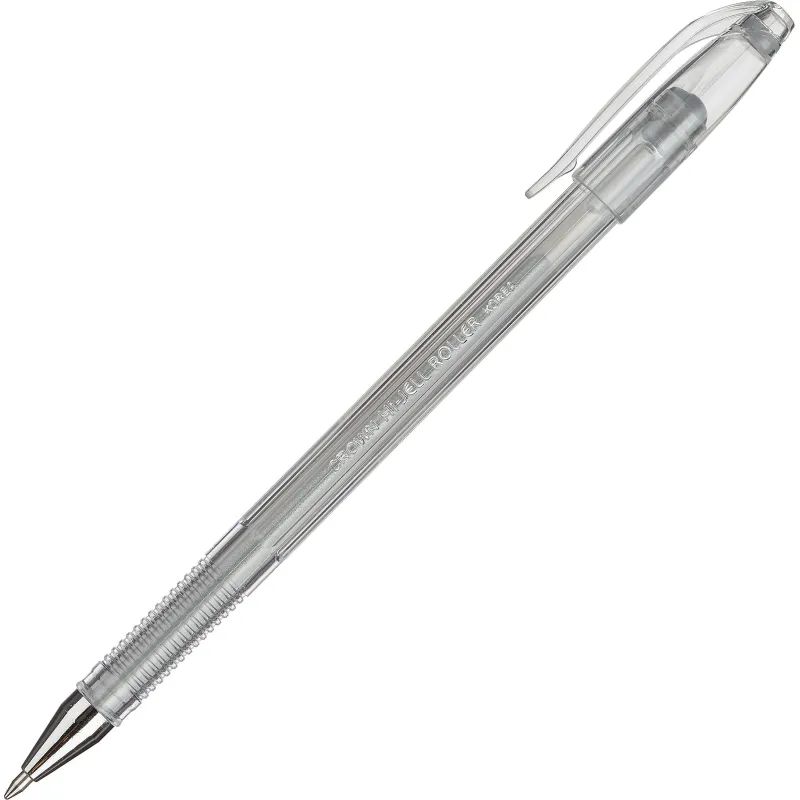Ручка гелевая неавтомат. серебро металлик CROWN, 0,7мм