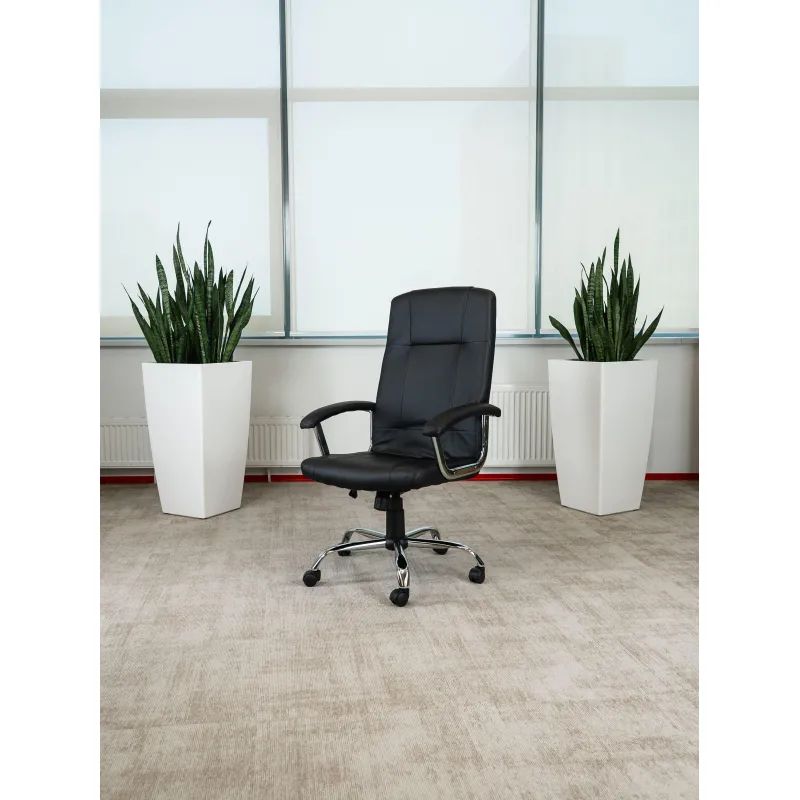 Кресло BN_Dp_Руководителя EChair-524 TPU к/з черный, хром