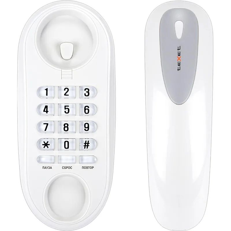 Телефон проводной teXet TX-236 светло-серый