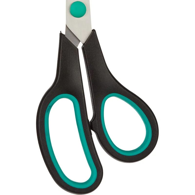 Ножницы Attache 195 мм с пласт.прорезин.ручками,цвет бирюзовый/черный