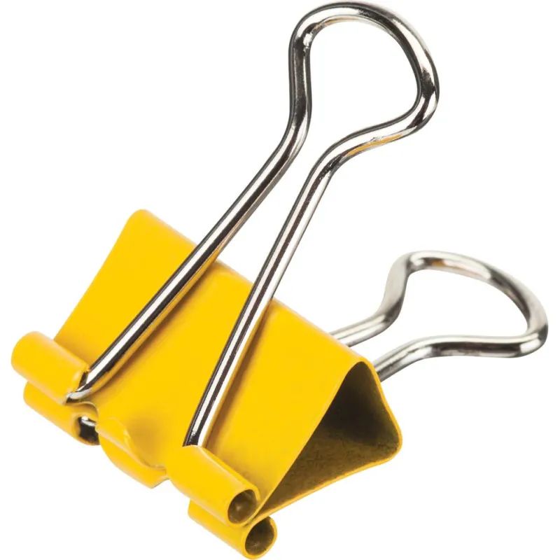 Зажимы для бумаг 19мм 12шт./уп. Комус цветные, картон