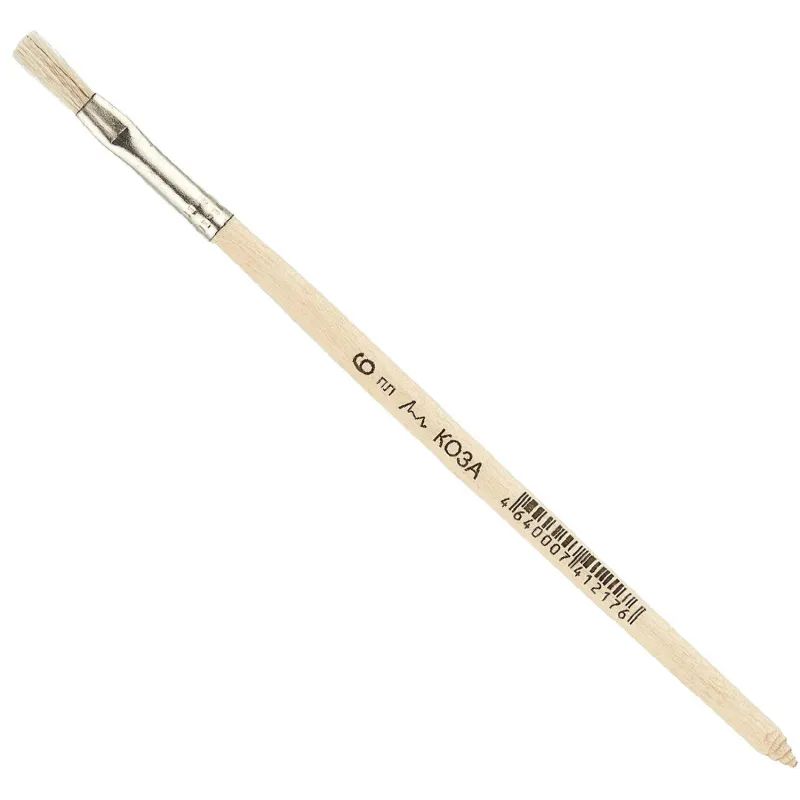 Кисть №1School,коза,плоская,№6