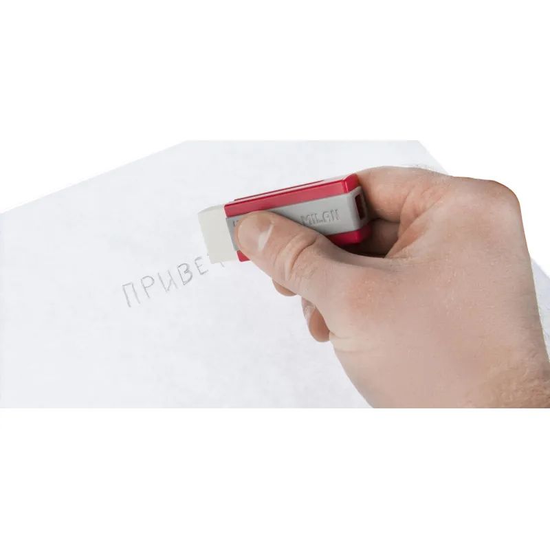 Ластик пластиковый Milan Office 320 белый, в пластиковом держателе (в асс.)