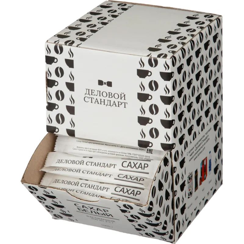 Сахар порционный в стиках Деловой стандарт 5 гр (200 шт/уп.)