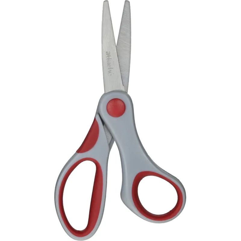 Ножницы Attache 13 см с пласт.прорезинен.ассимитр ручками