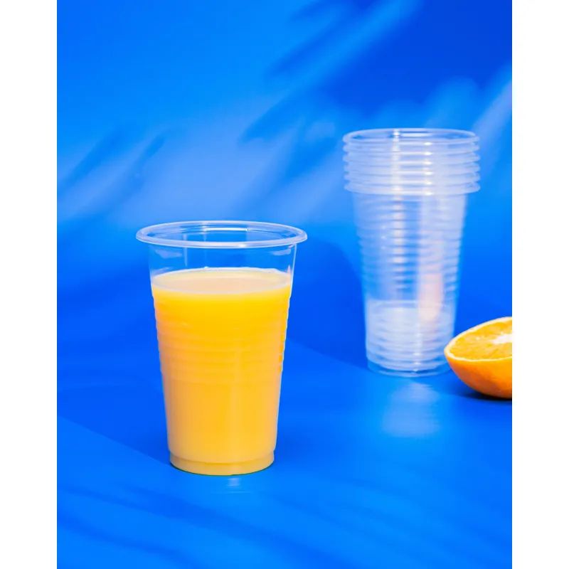 Стакан одноразовый 200мл прозр.,  для хол/гор., бюджет, КОМУС ПП100шт/уп