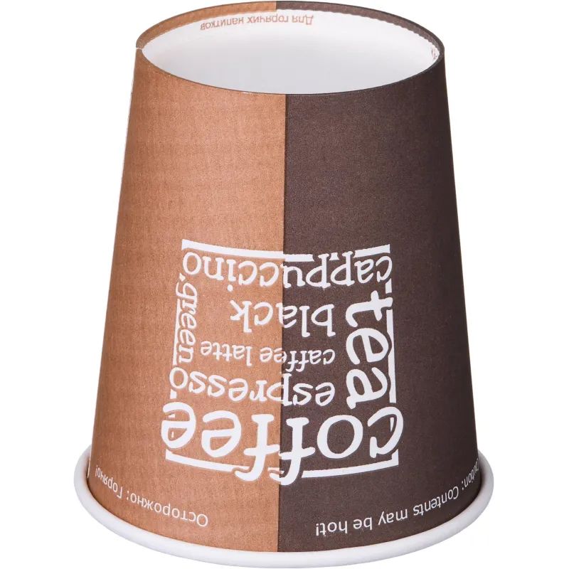 Стакан одноразовый бум 1-сл. d-80мм 200/250мл Модерн беж КОМУС 8OZ50шт/уп