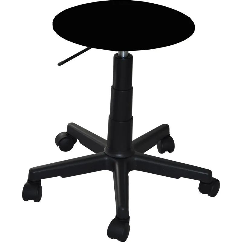 Табурет лабораторный UF2_Талли, кожзам черный, пластик