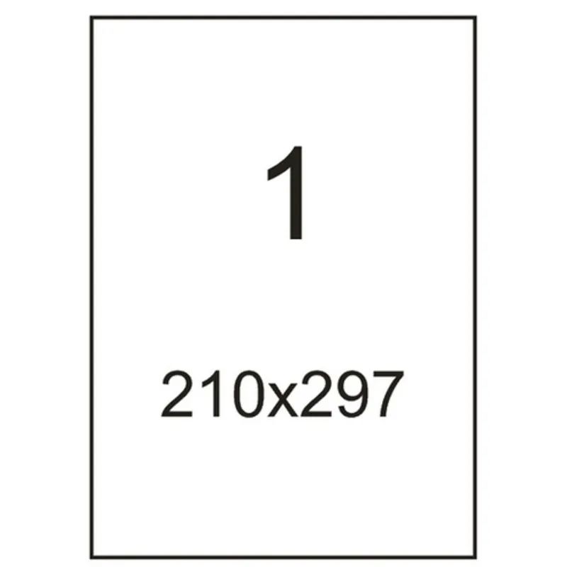 Этикетки самоклеящиеся универсальные 210х297мм, 70г белая (25л/уп.)