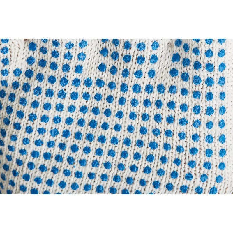 Перчатки защитные трикотажные с ПВХ Точка 5 нитей 55г 10 класс 10пар/уп КЗН