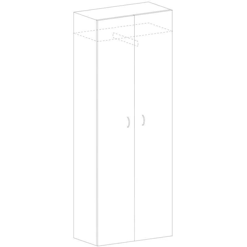 Шкаф MON_Канц для одежды офисный ШК40.9 орех