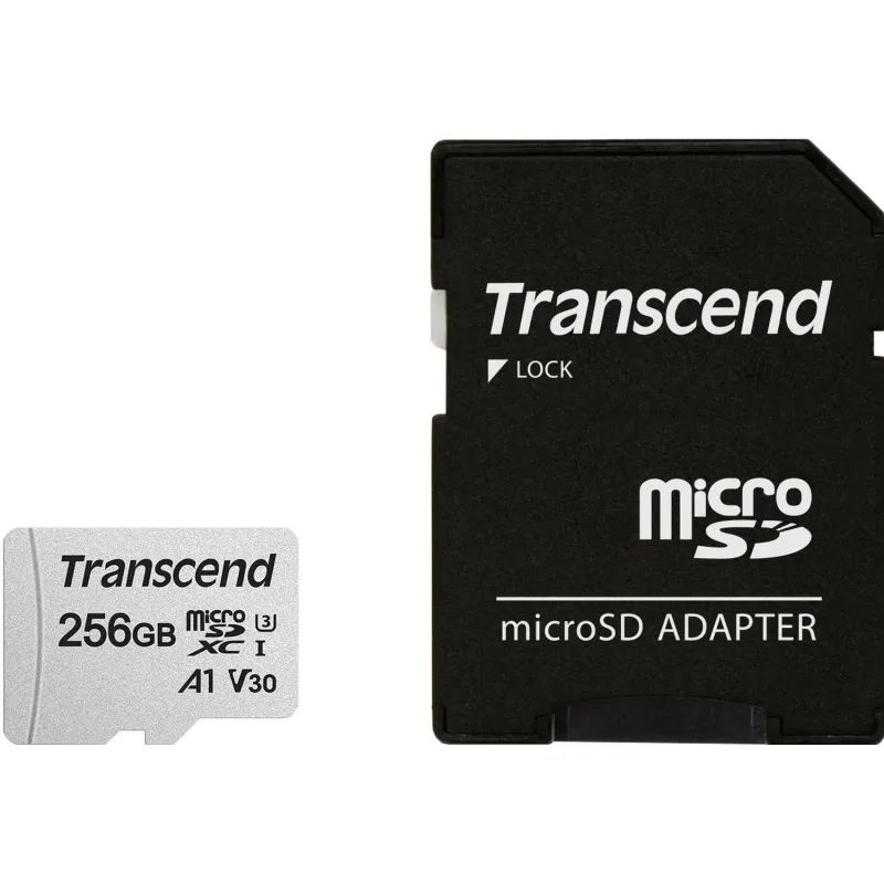 Карта памяти Transcend 300S microSDXC 256Gb UHS-I Cl10 +ад, TS256GUSD300S-A