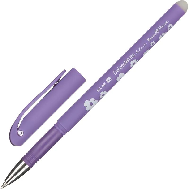 Ручка гелевая BV DeleteWrite Art Цветочки пиши-стирай 0,5мм в ассор 20-0202