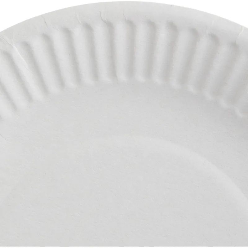 Тарелка одноразовая бум., d 170 мм, белая, КОМУС, 100шт./уп.10уп./кор