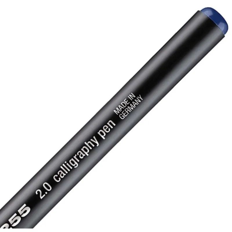Фломастер для каллиграфии Edding E-1255 calligraphy pen 2.0 син-стал_017