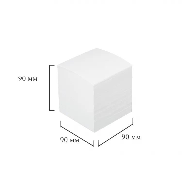 Блок для записей ATTACHE запасной 9х9х9 белый блок 80г, 3штуки/спайка